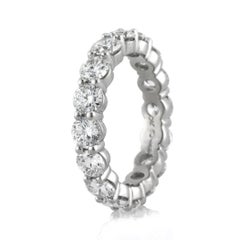 3.90ct Round Brilliant Cut Diamond Eternity Band in Platinum