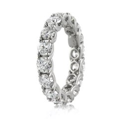 3.90ct Round Brilliant Cut Diamond Eternity Band in Platinum