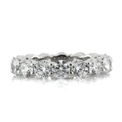 3.90ct Round Brilliant Cut Diamond Eternity Band in Platinum