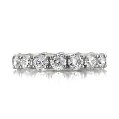 3.90ct Round Brilliant Cut Diamond Eternity Band in Platinum
