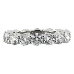 3.90ct Round Brilliant Cut Diamond Eternity Band in Platinum
