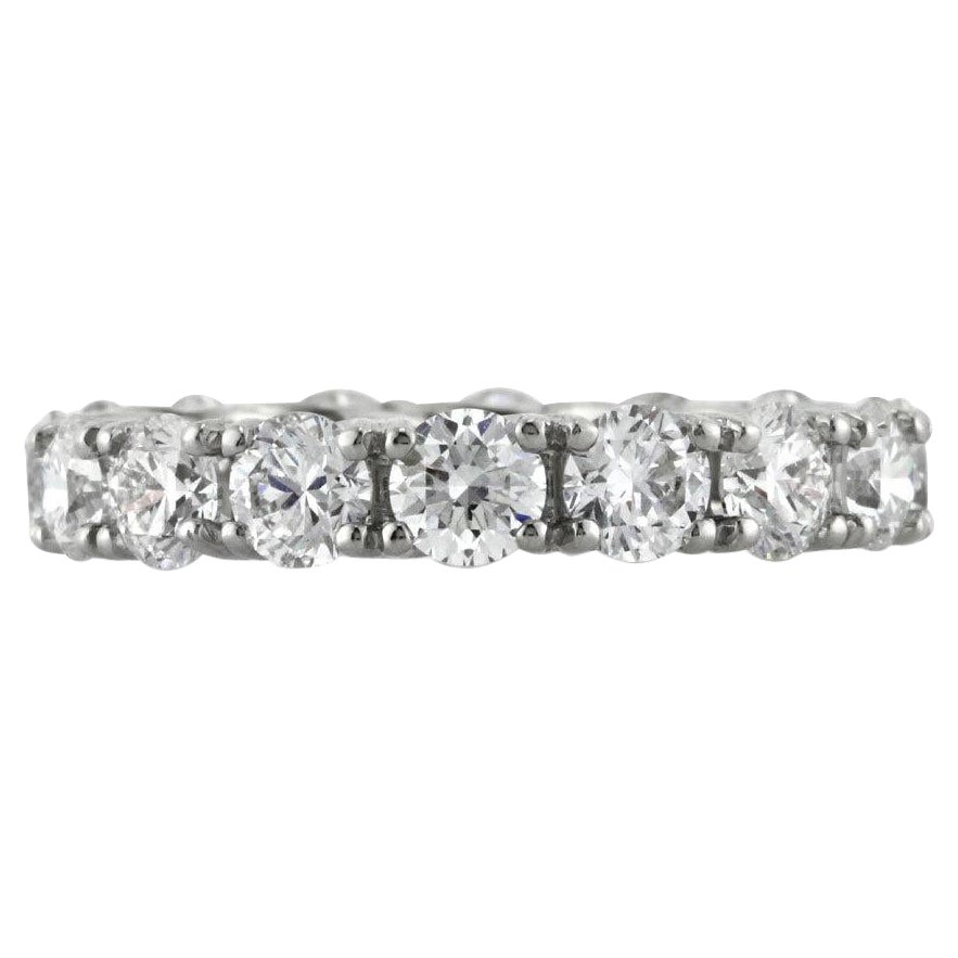 3.90ct Round Brilliant Cut Diamond Eternity Band in Platinum