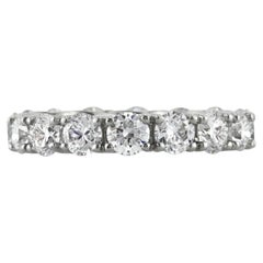 3.90ct Round Brilliant Cut Diamond Eternity Band in Platinum