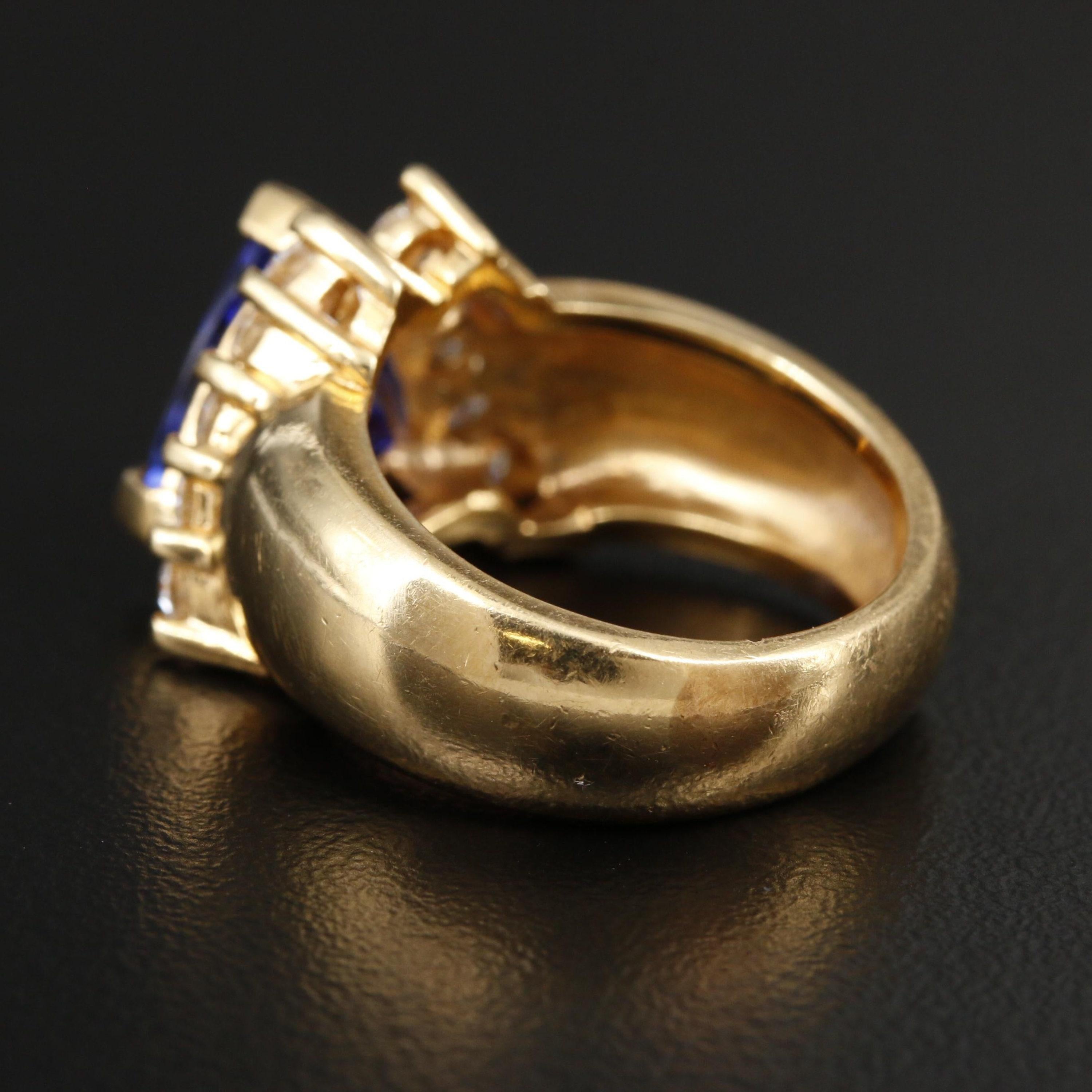 in vendita:  Anello di fidanzamento con tanzanite naturale e diamante da 3,92 carati, raro taglio trilione 3