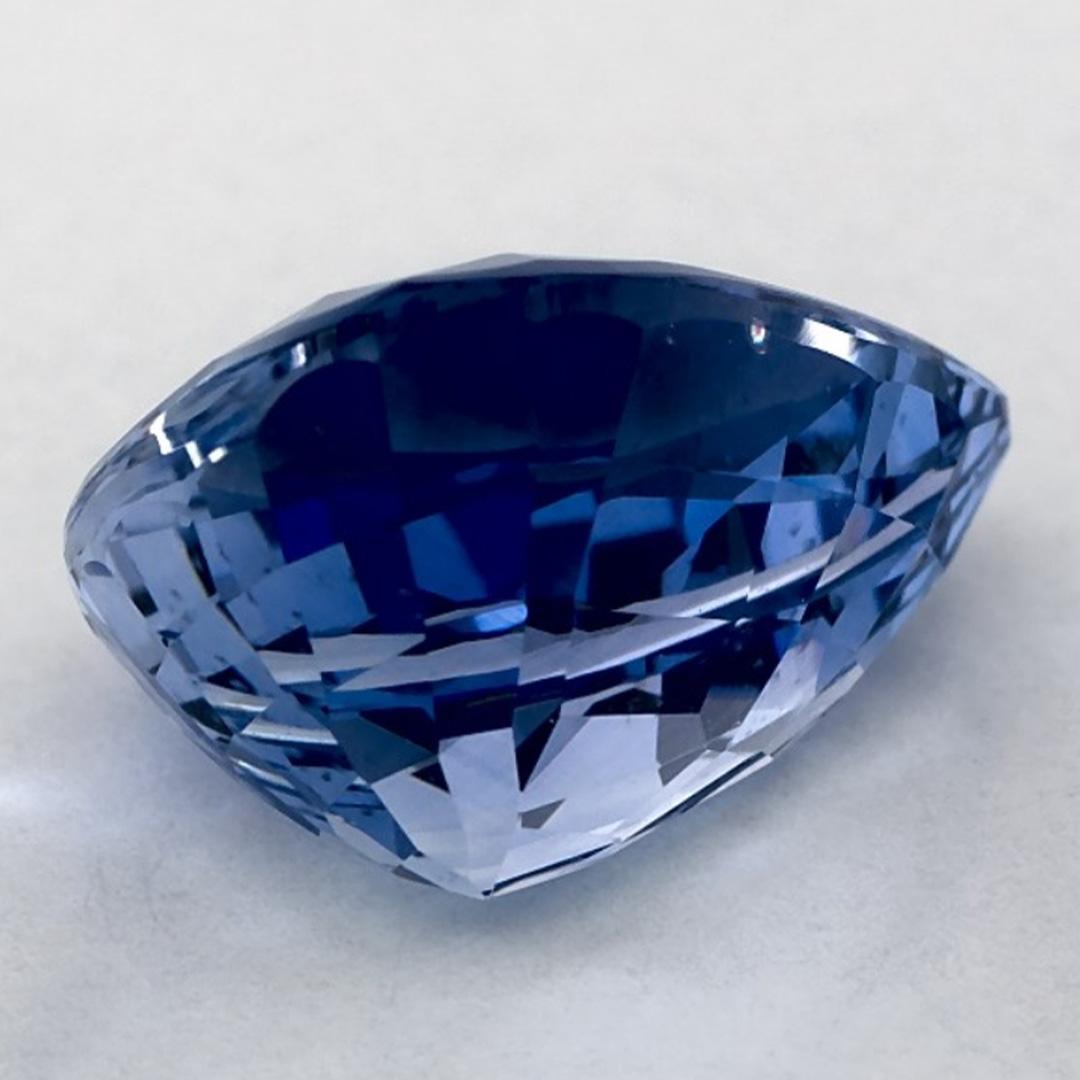 3.92 Ct Blue Sapphire Pear Loose Gemstone In New Condition For Sale In Fort Lee, NJ