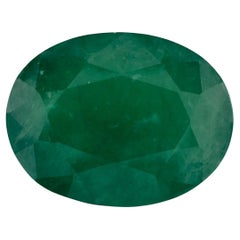 3.92 Ct Emerald Oval Loose Gemstone (pierre précieuse en vrac)