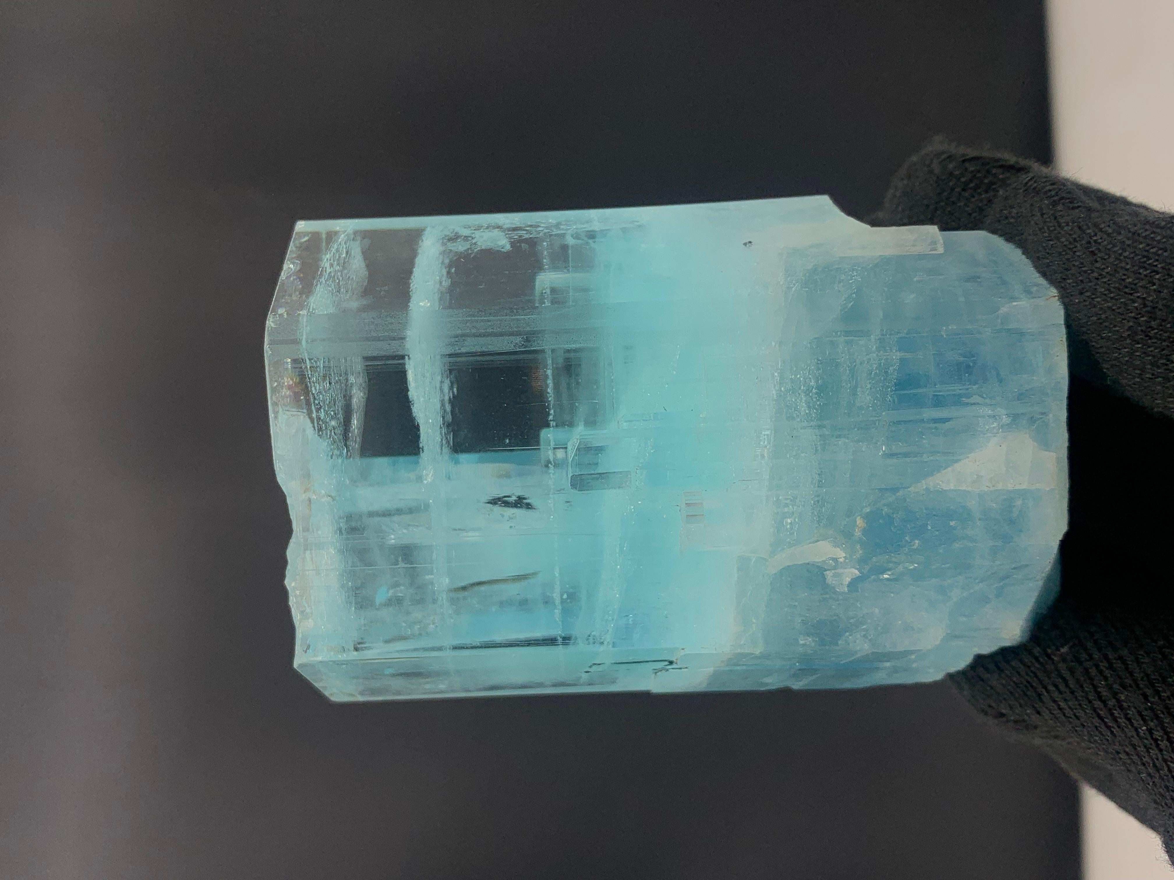 Rock Crystal 392.15 Gram Beautiful Aquamarine Crystal Bunch From Skardu District, Pakistan  For Sale