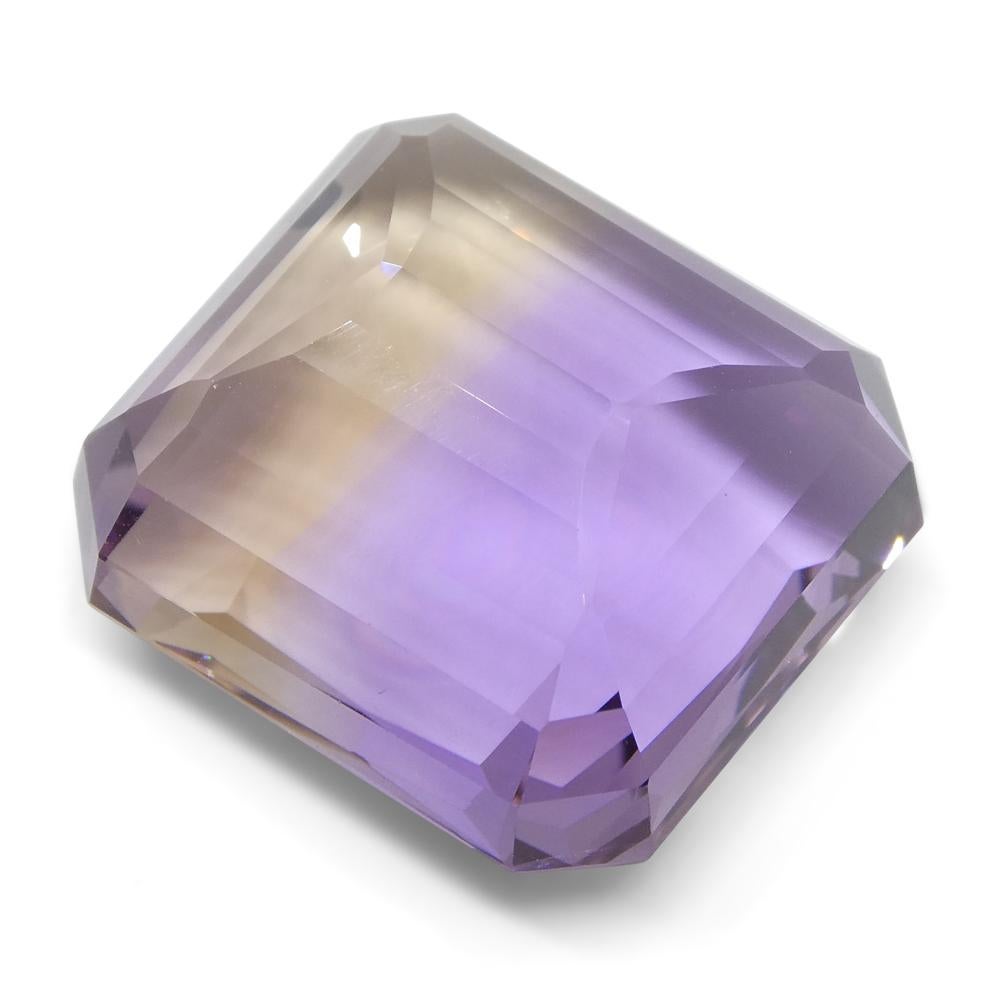 Ametrine carrée 39,25 carats, 100 % naturelle, pierre unique très rare du Brésil Unisexe en vente