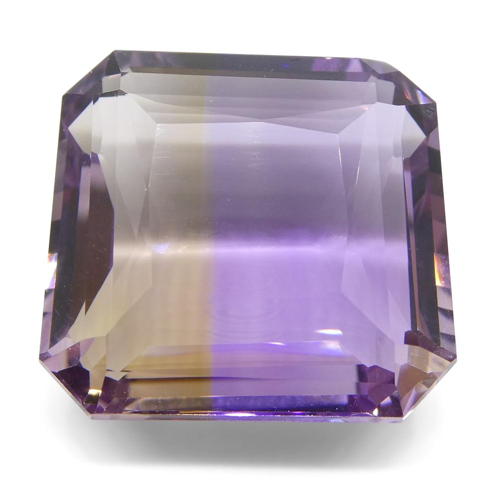 Ametrine carrée 39,25 carats, 100 % naturelle, pierre unique très rare du Brésil en vente 1