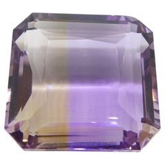 Ametrina cuadrada de 39,25 ct, gema 100% natural muy rara de origen único procedente de Bolivia