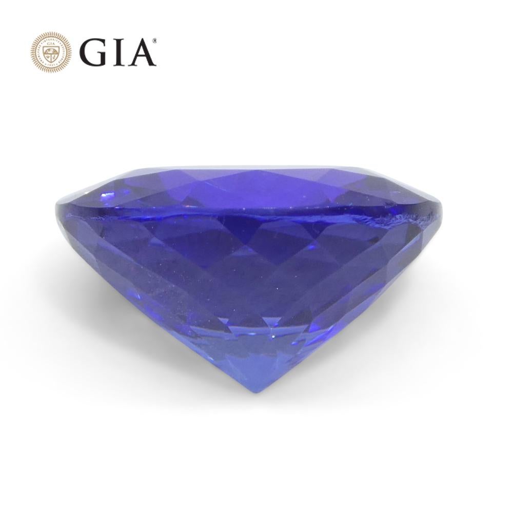 3.92ct Round Violetish Blue Tanzanite GIA Certified Tanzania   For Sale 6