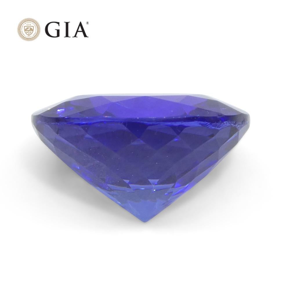 3.92ct Round Violetish Blue Tanzanite GIA Certified Tanzania en vente 6