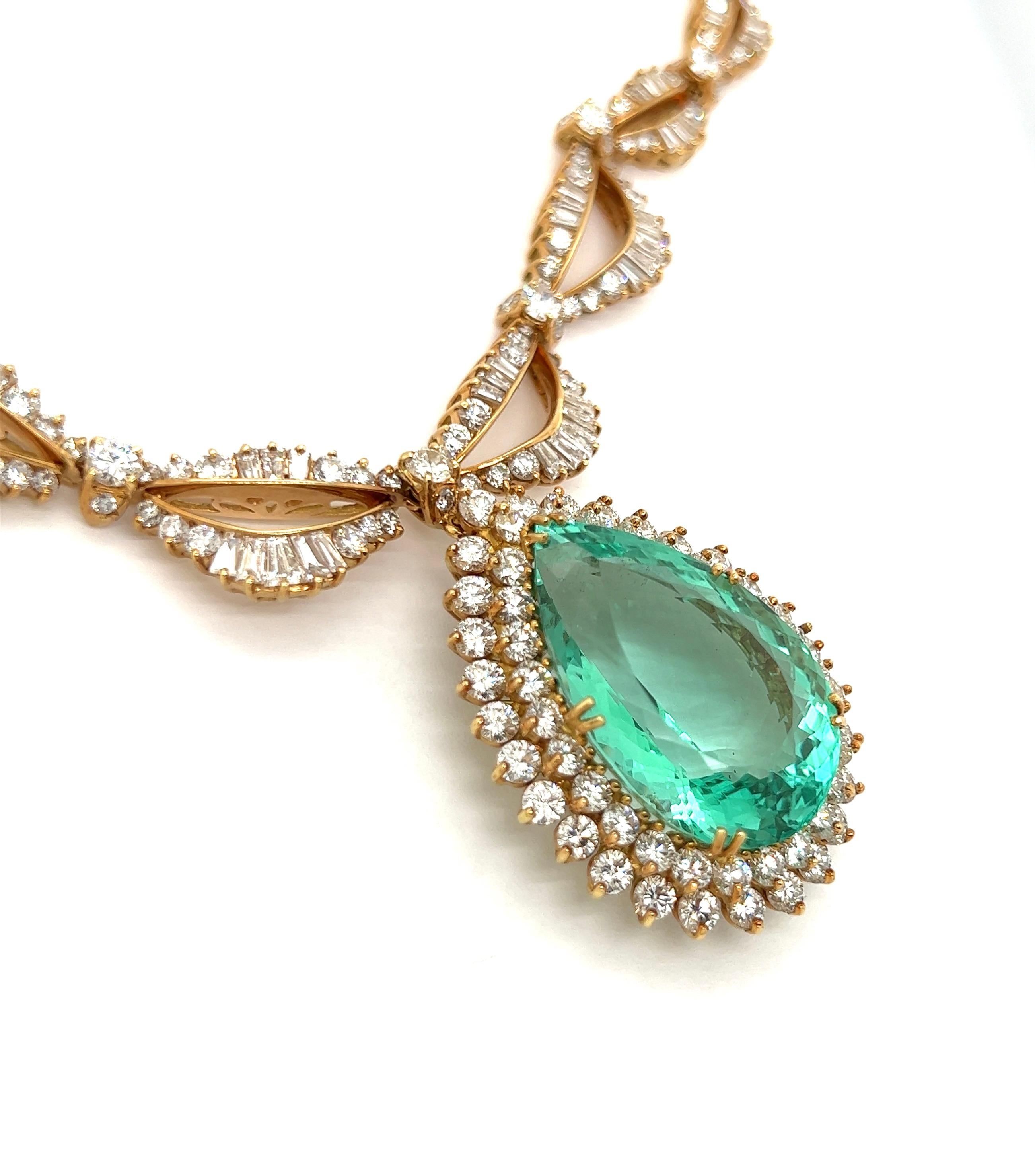 39.35 Carat Emerald Diamond Necklace AGL Certified 2