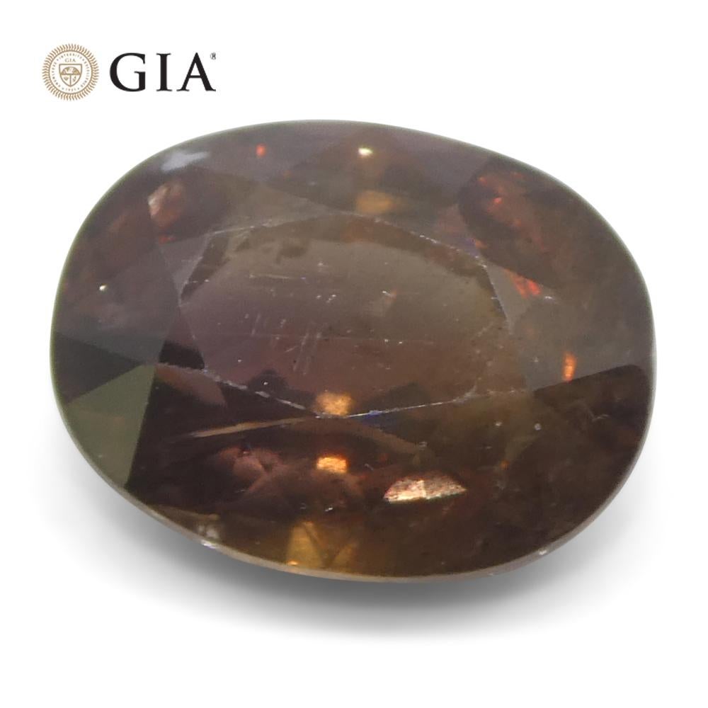 Women's or Men's 3.93ct Oval Purplish Pink Sapphire GIA Certified East Africa Unheated For Sale