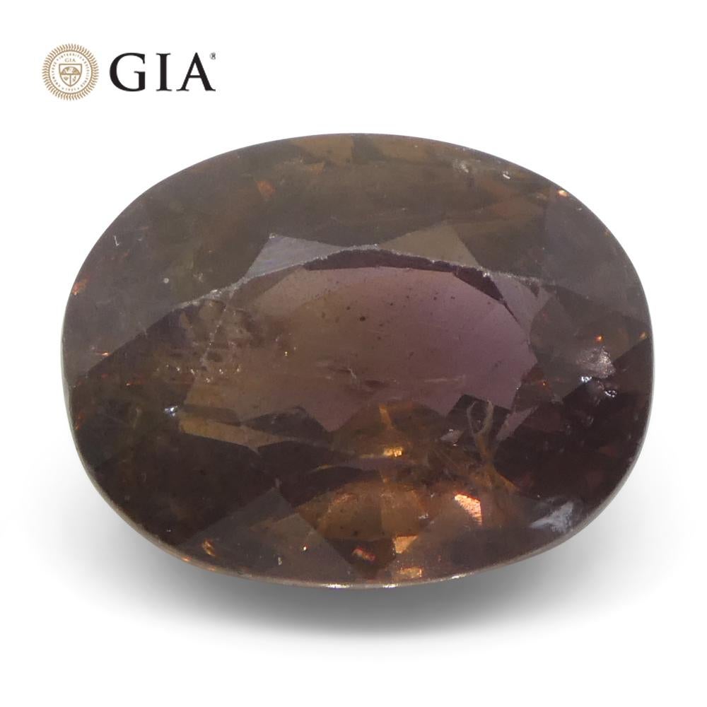 3.93ct Oval Purplish Pink Sapphire GIA Certified East Africa Unheated For Sale 3