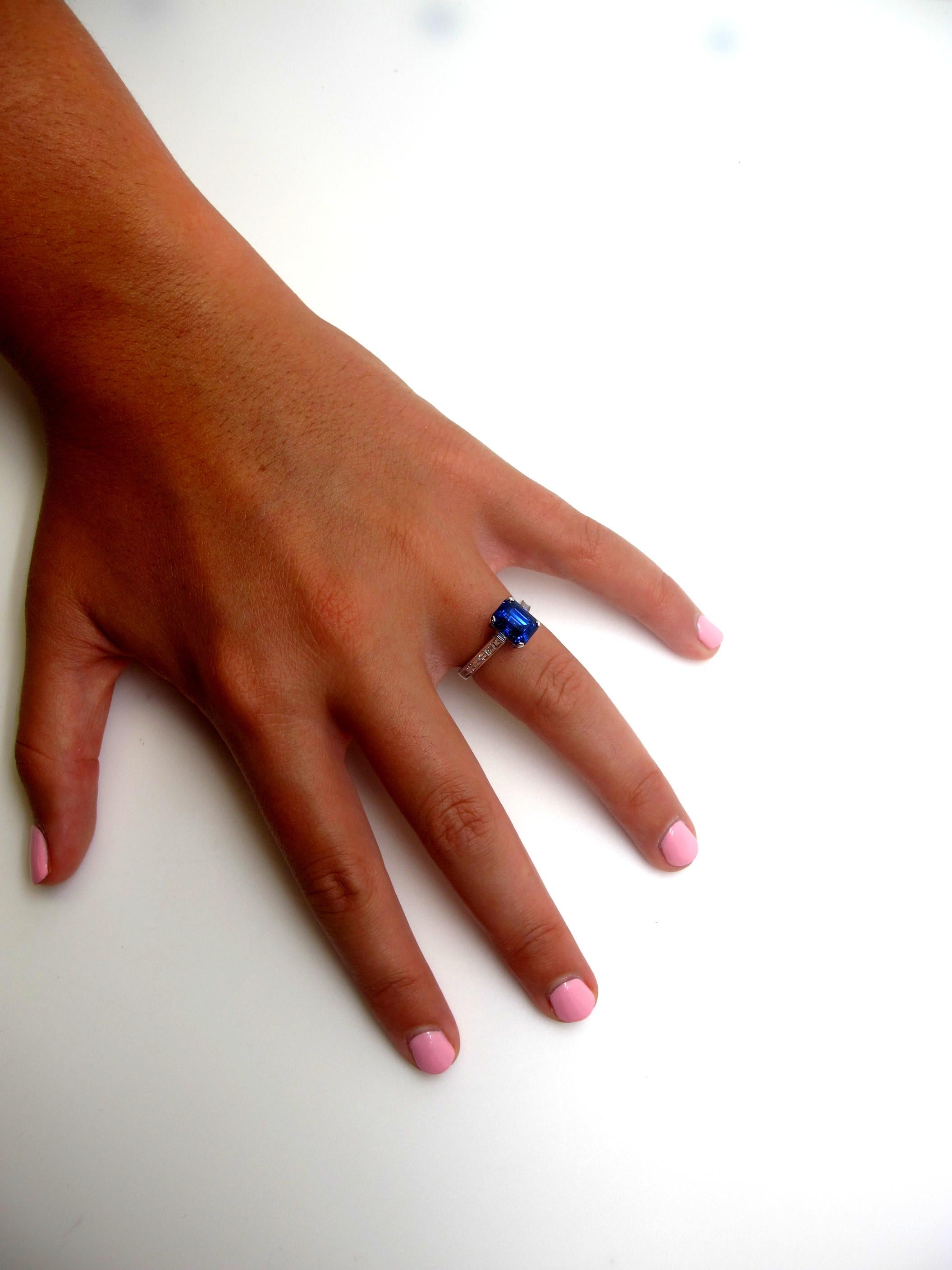 sapphire channel set engagement rings