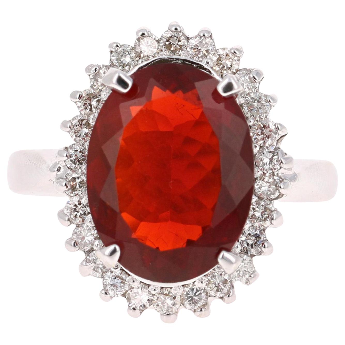 Fire Opals Gold Ring For Sale at 1stDibs