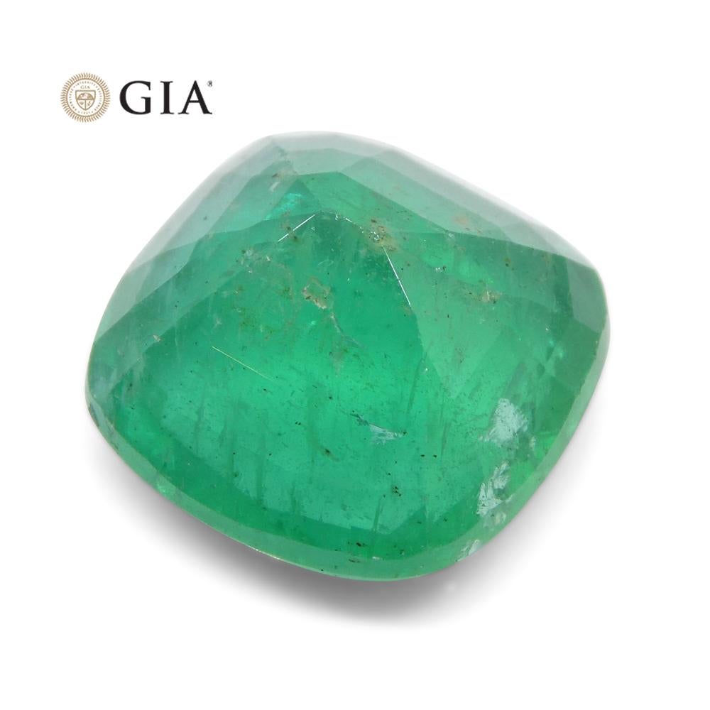 3.94 ct Cushion Emerald GIA Certified For Sale 1