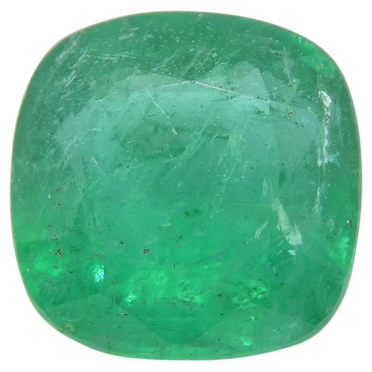 3.94 ct Cushion Emerald GIA Certified For Sale