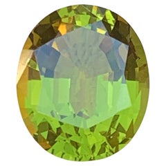 3.94 Ct Natural Olive Green Peridot, Oval-Cut Loose Gemstone for Ring or Pendant