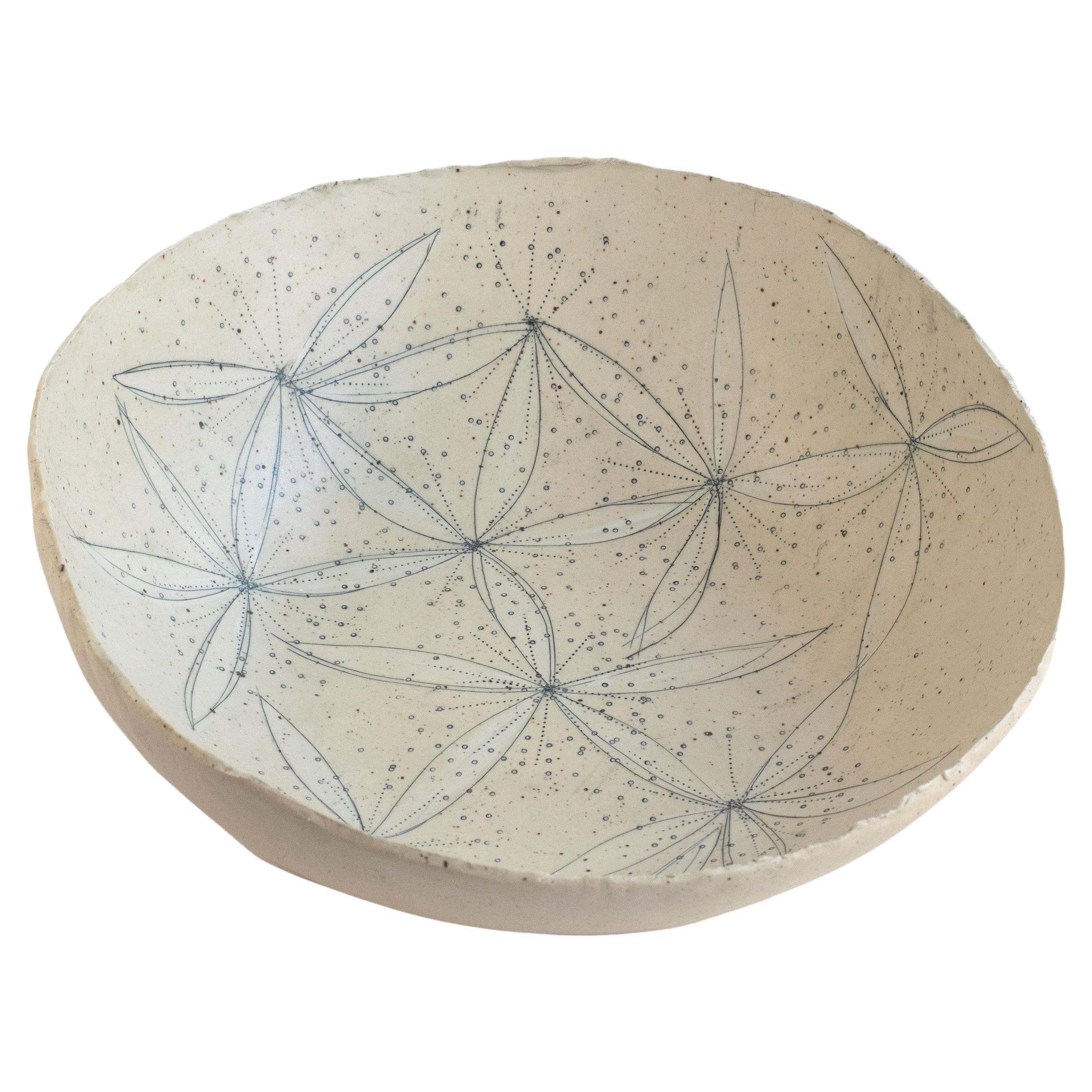 394 Hand Crafted Blossoming Stoneware Bowl by Helen Prior