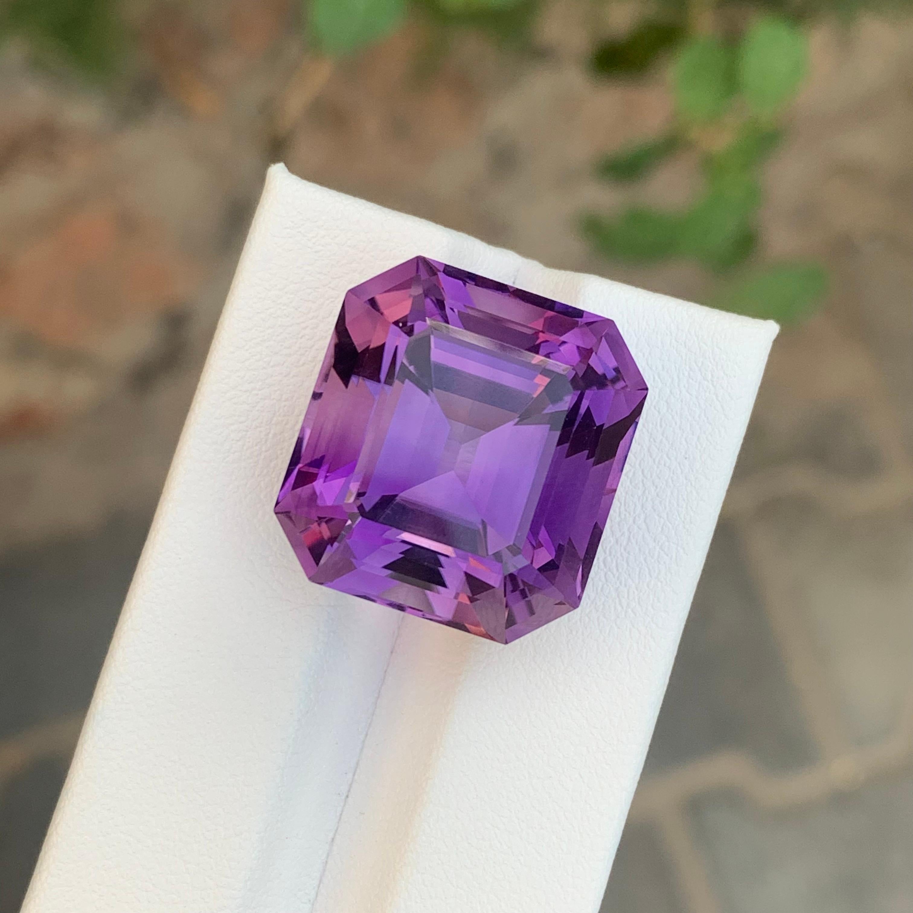 39.45 Carats Gigantic Amethyst Faceted Gemstone For Sale 3