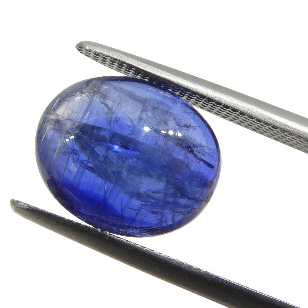 3.94ct Oval Cabochon Blue Kyanite from Brazil  For Sale 5
