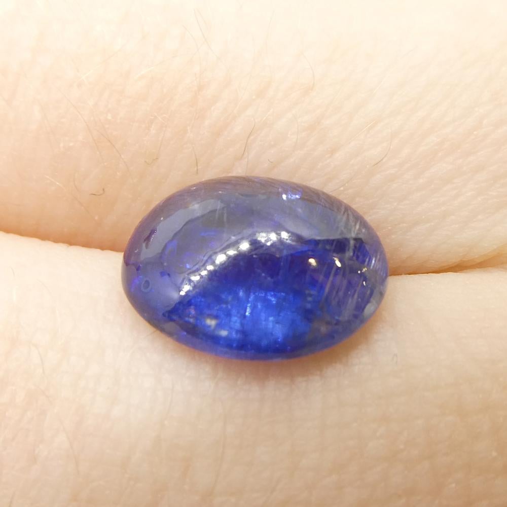 3.94ct Oval Cabochon Blue Kyanite from Brazil  For Sale 6