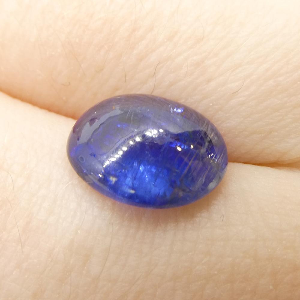 3.94ct Oval Cabochon Blue Kyanite from Brazil  For Sale 7
