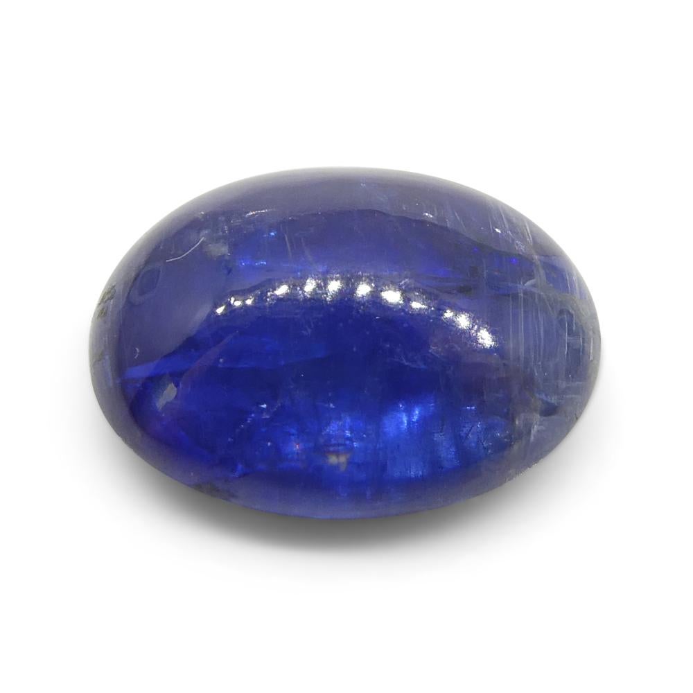 3.94ct Oval Cabochon Blue Kyanite from Brazil  In New Condition For Sale In Toronto, Ontario