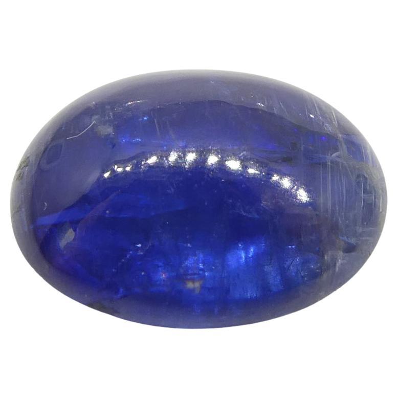 3.94ct Oval Cabochon Blue Kyanite from Brazil 