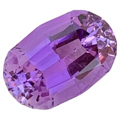 Améthyste naturelle non sertie de 3,95 carats de forme ovale pour la fabrication de bijoux 