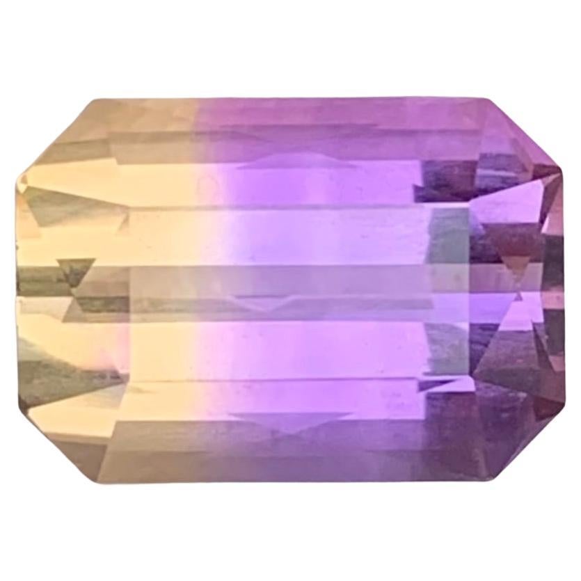 3.95 Carat Natural Loose Ametrine Emerald Shape Gemstone For Sale