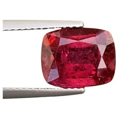 Bague en tourmaline rubellite rouge naturelle de 3,95 carats, pierre précieuse 