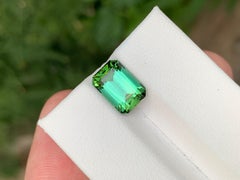 3.95 Carats Bluish Green Tourmaline Natural Faceted Gemstone