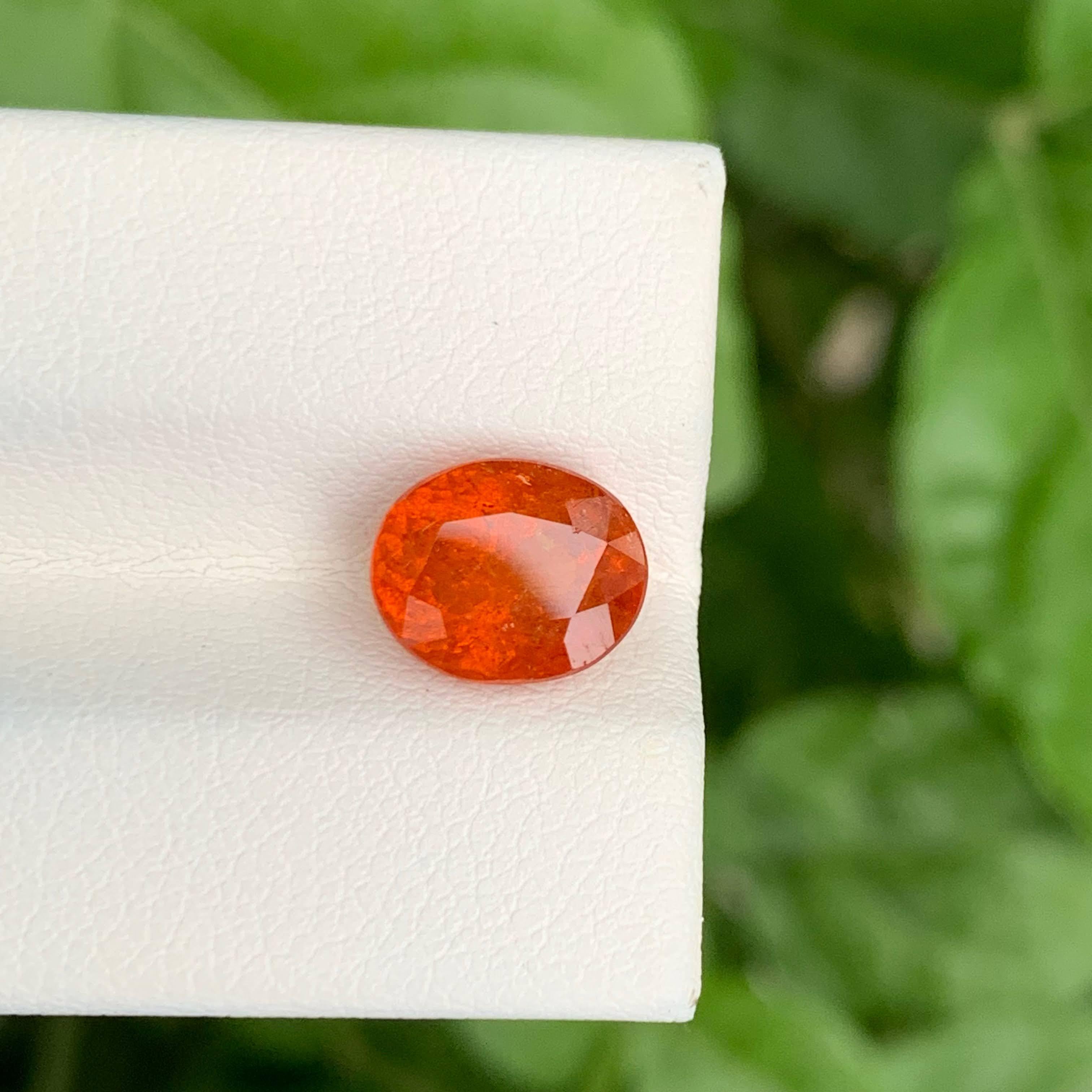 3,95 quilates Piedra Granate Fanta Talla Ovalada Gema Africana Natural Corte oval en venta