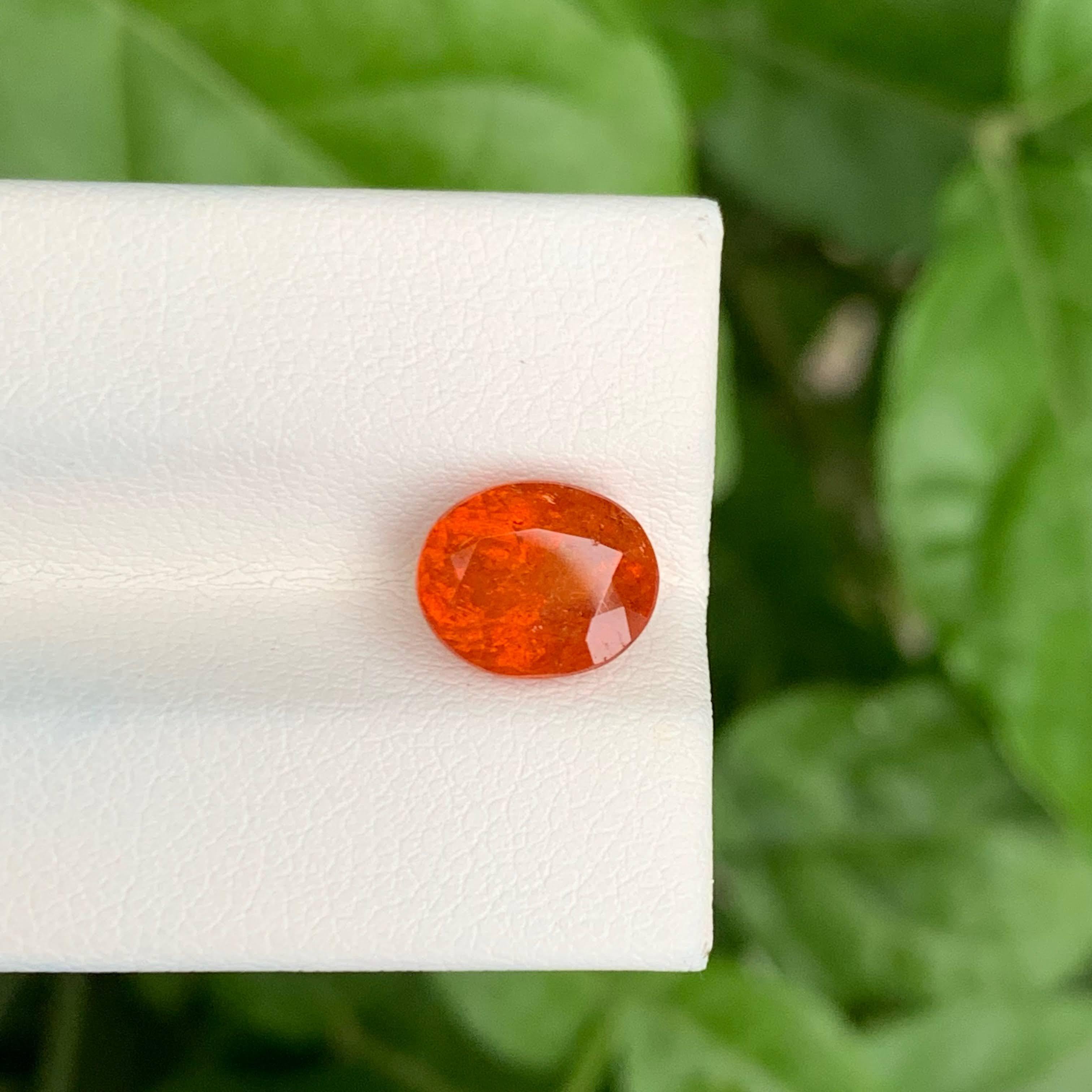 Femenino o masculino 3,95 quilates Piedra Granate Fanta Talla Ovalada Gema Africana Natural en venta