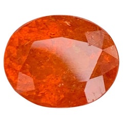 3.95 carats Fanta Garnet Stone Oval Cut Natural African Gemstone