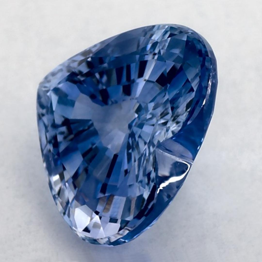 Heart Cut 3.95 Ct Blue Sapphire Heart Loose Gemstone For Sale