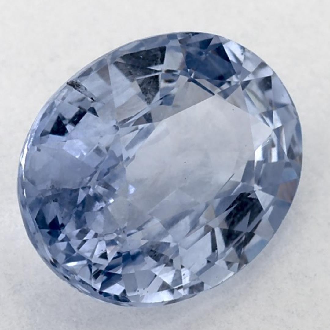 Taglio ovale 3.95 carati di zaffiro blu ovale sfuso in vendita