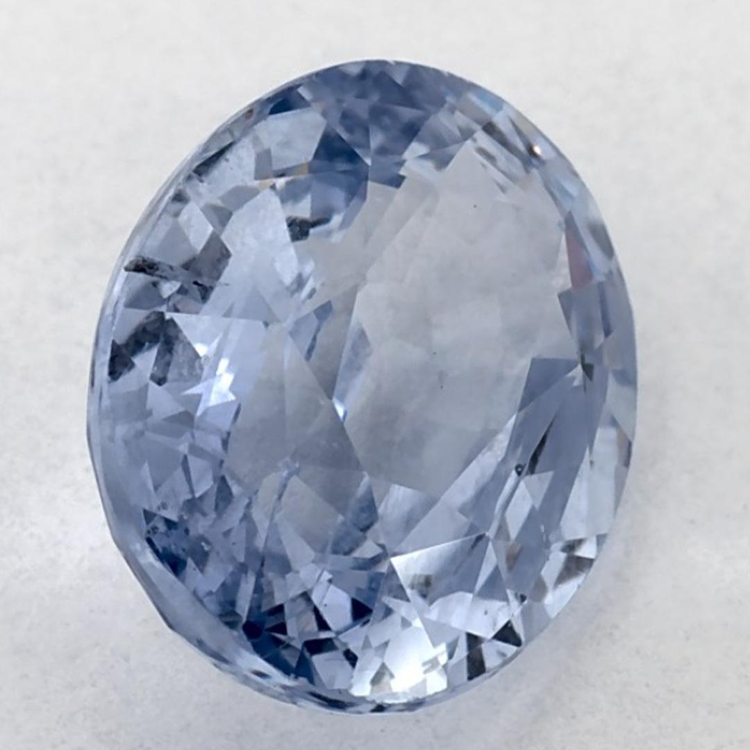 3.95 carati di zaffiro blu ovale sfuso in vendita 2