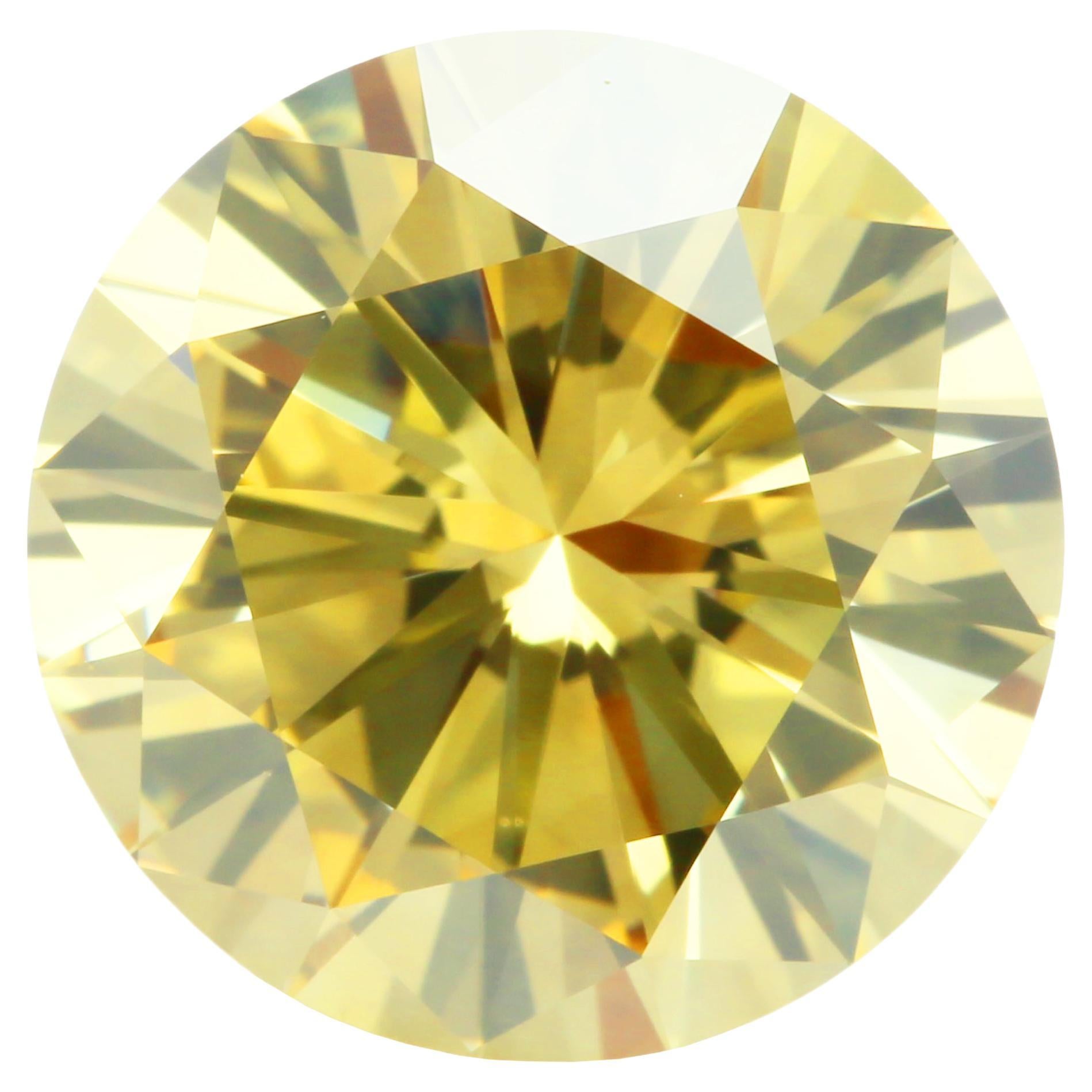 3,95 Diamant de couleur jaune brun foncé fantaisie en vente