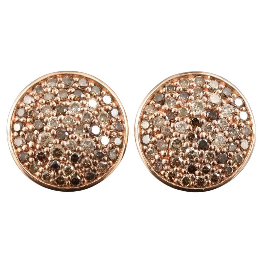 New / Effy 0.75 Ct Diamond Earrings / 14K Gold / Luxury