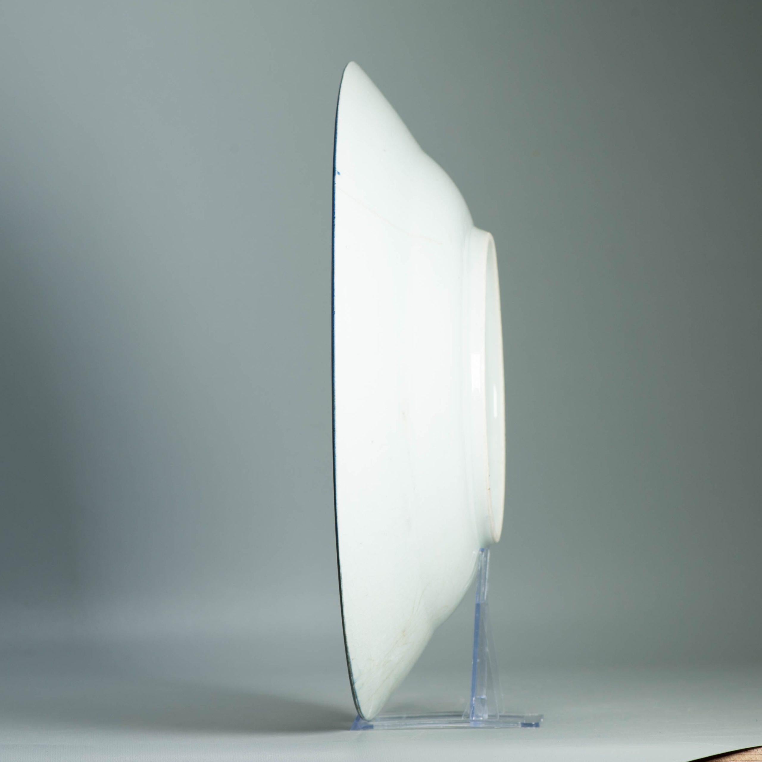 39,5CM Antike Kraak Edo-Periode 1680-1690 Japanisches Porzellan Riesige Charger Arita im Angebot 10