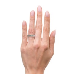 3.95ct Emerald Cut Diamond Eternity Band in 18k White Gold
