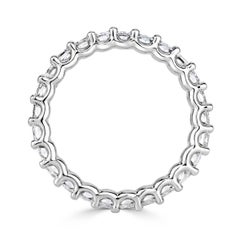 3.95ct Emerald Cut Diamond Eternity Band in Platinum