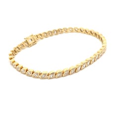 3.95CT Marquise Diamond Braceletet 18KY Gold Settings