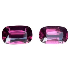 Paire de spinelles rouge rosé de 3,95 carats, qualité supérieure, coupes avec précision