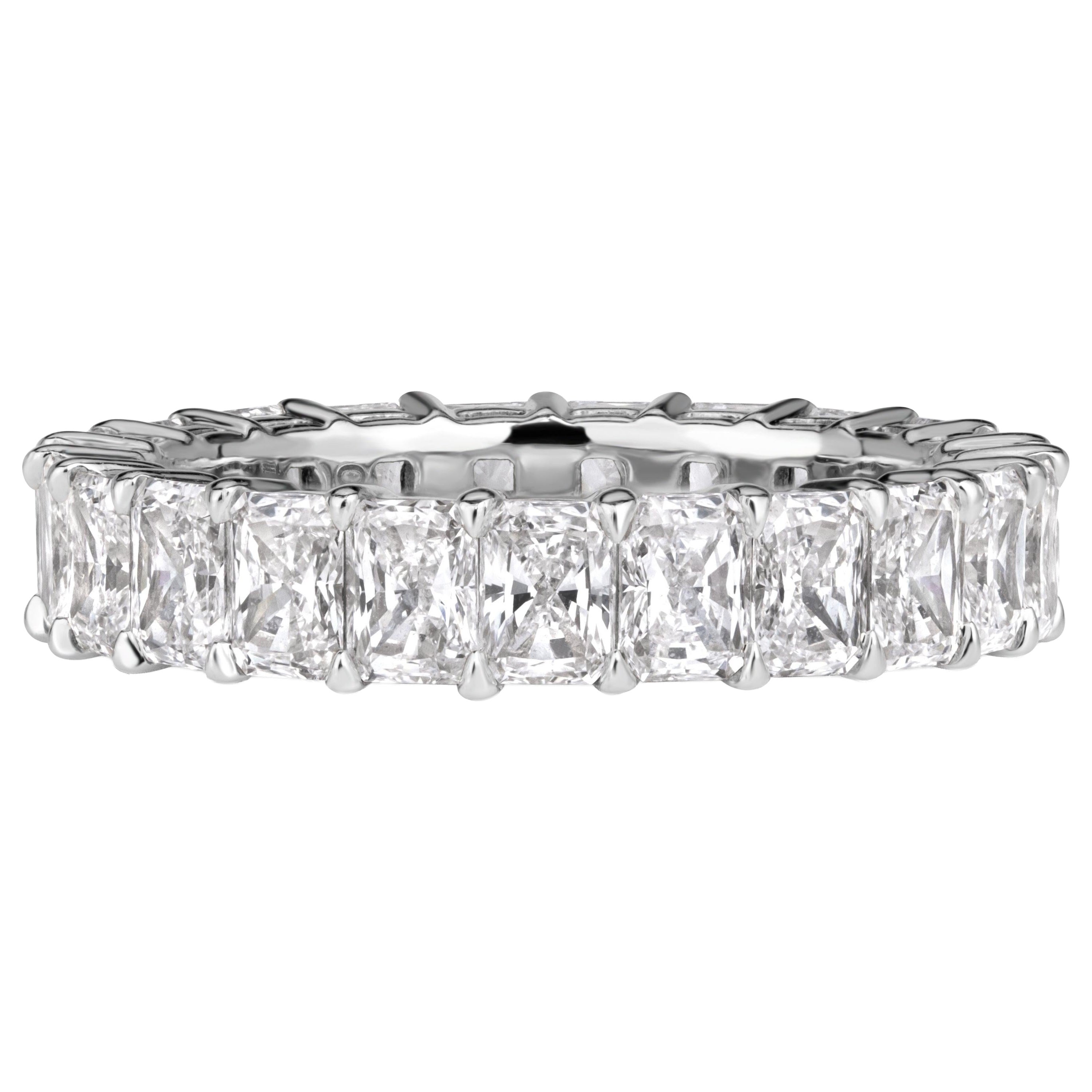 3.95ct Radiant Cut Diamond Eternity Band