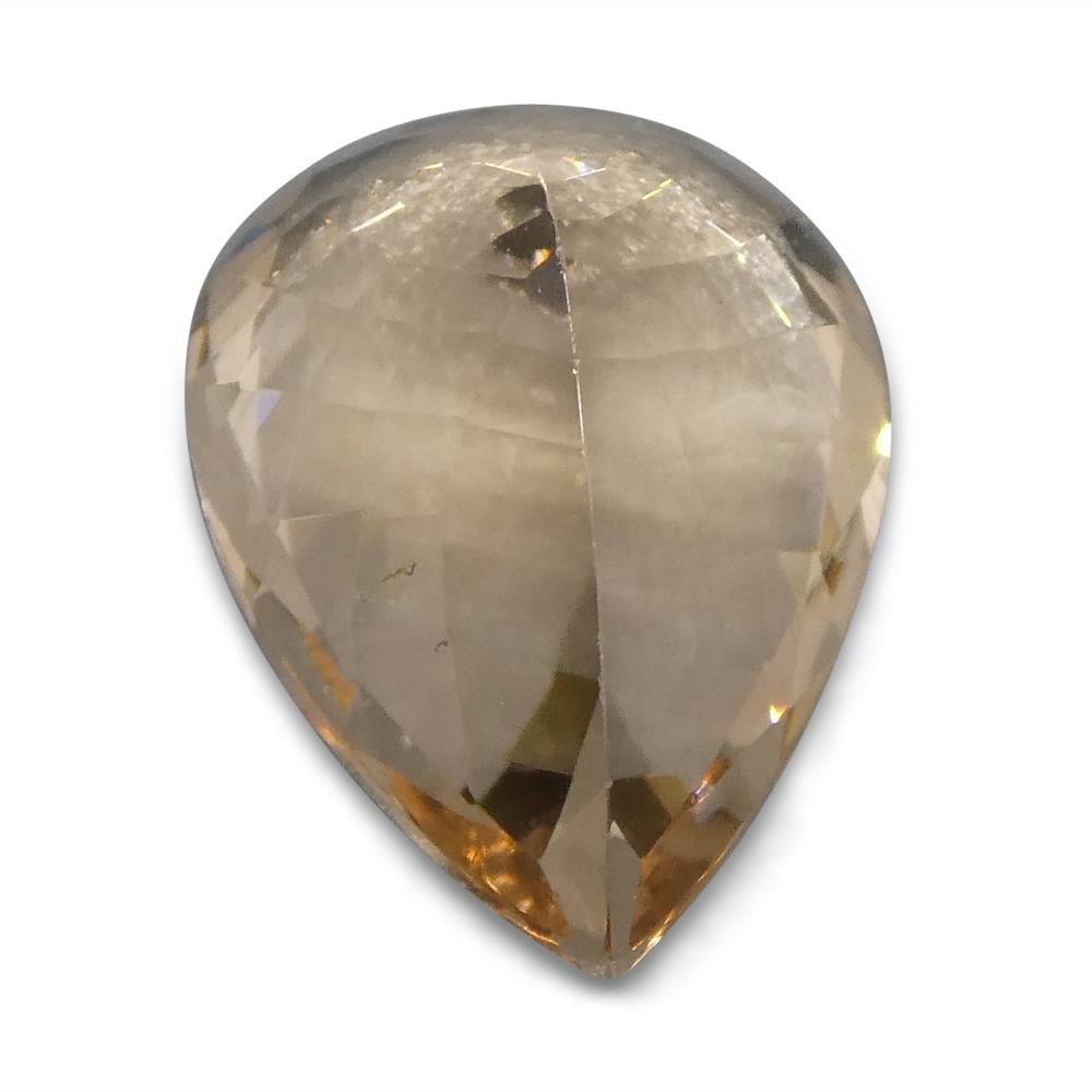 Brilliant Cut 3.96 ct Pear Morganite For Sale